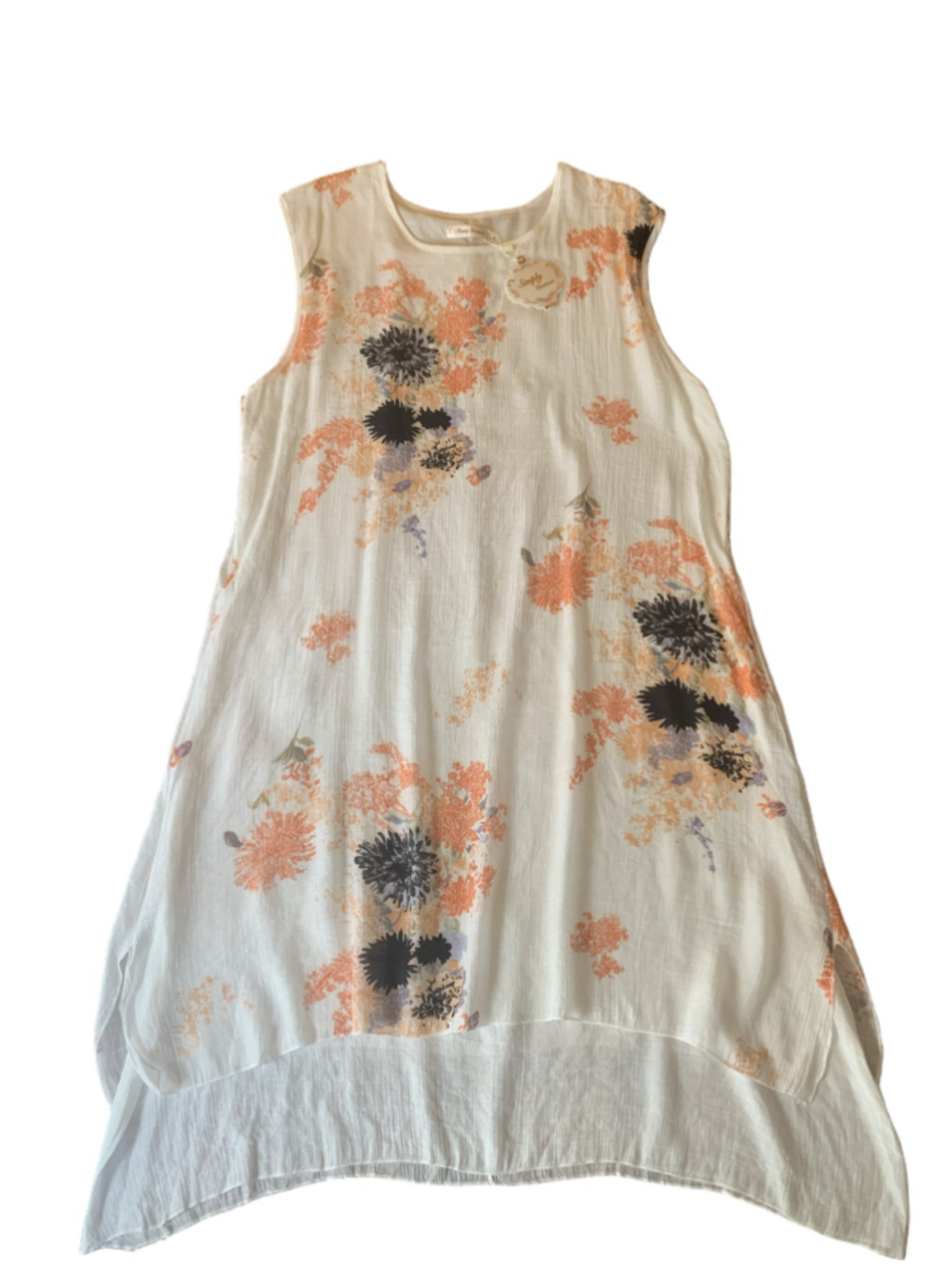 Simply Couture NWT Dress Large Orange / Black Floral